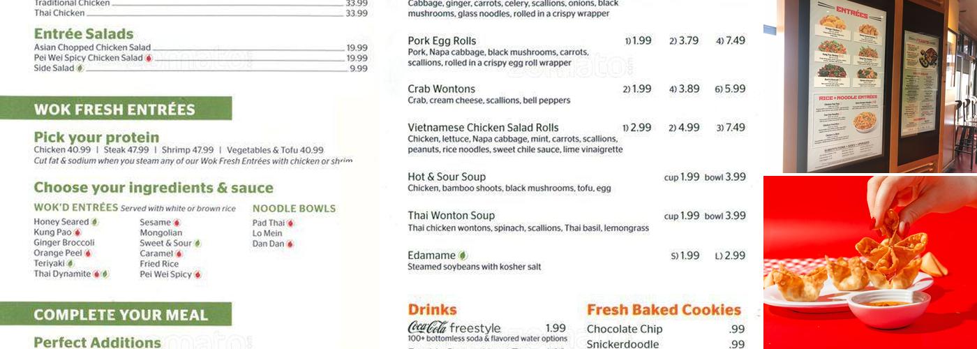 Pei Wei Asian Kitchen Menu