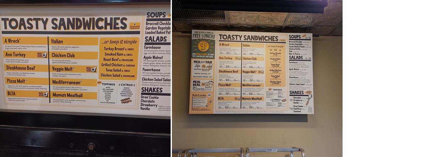 Potbelly Sandwich Shop Menu