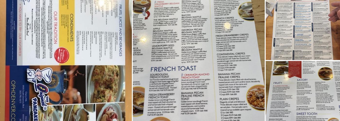 The Original Pancake House - Cherry Hills Menu