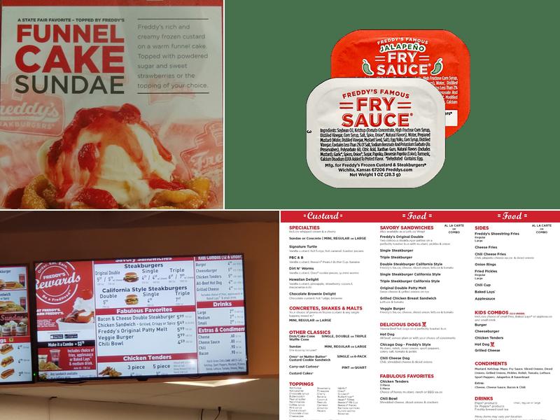 Freddy's Frozen Custard & Steakburgers Menu