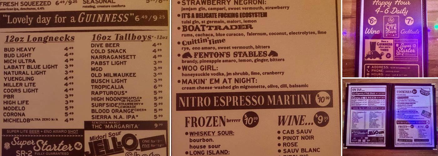 Super Regular Menu