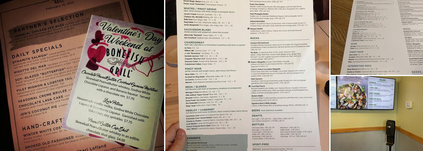 Bonefish Grill Menu