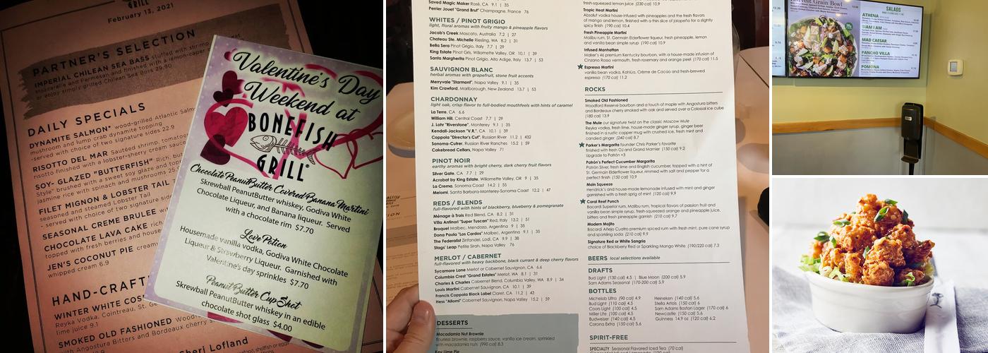 Bonefish Grill Menu