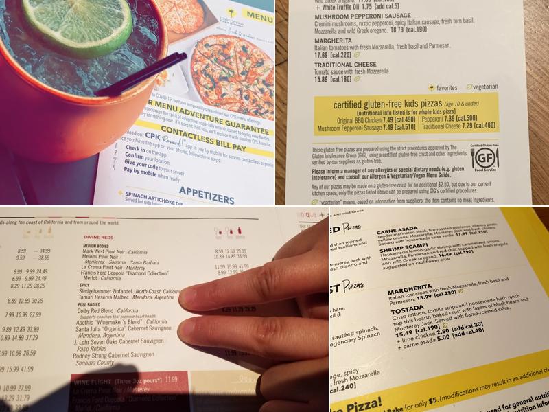 California Pizza Kitchen Menu