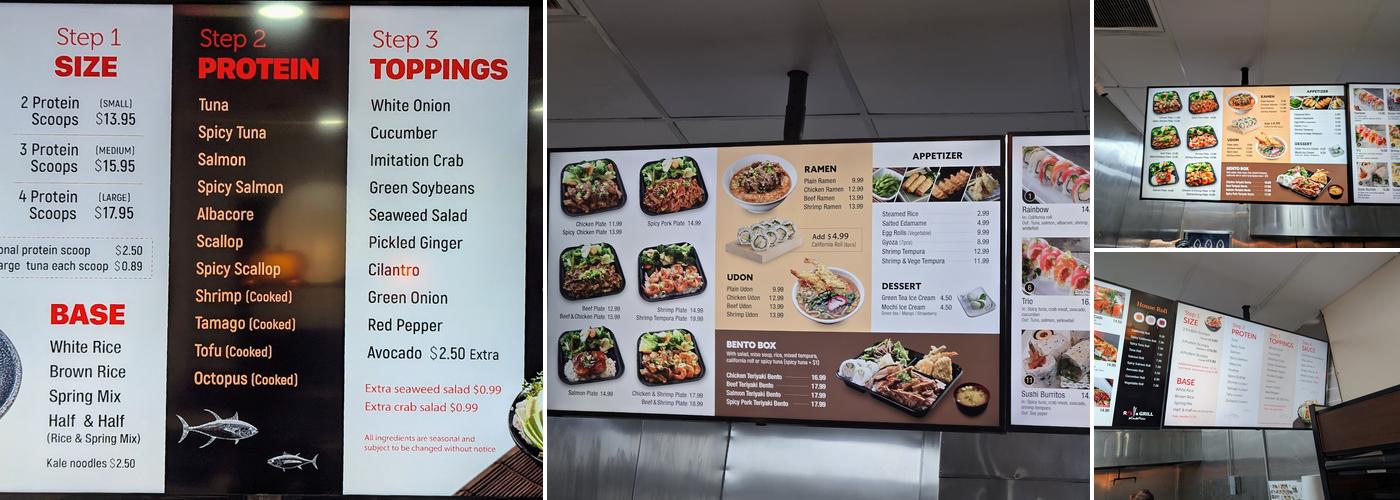 Roll and sushi Menu