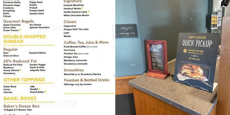 Einstein Bros. Bagels Menu