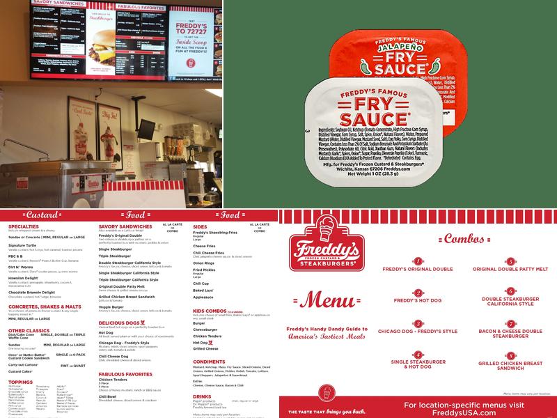 Freddy's Frozen Custard & Steakburgers Menu