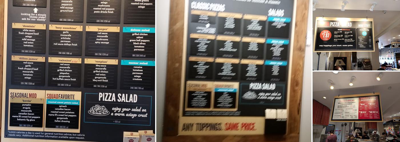 MOD Pizza Menu