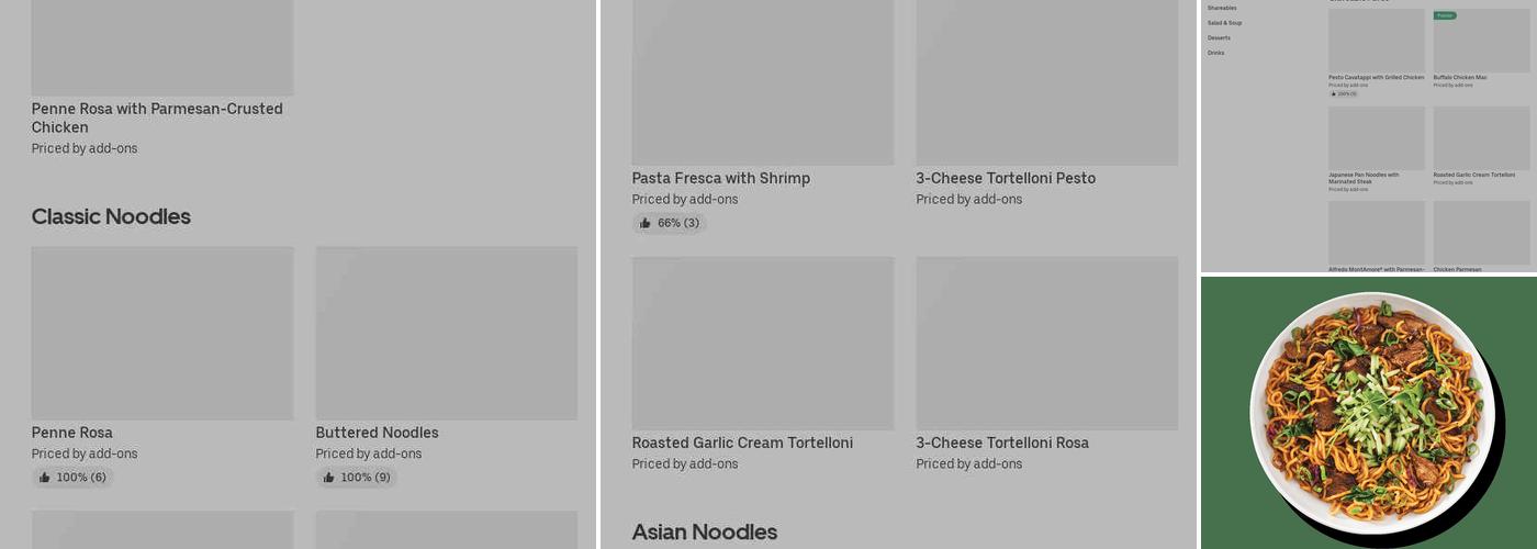 Noodles and Company Menu