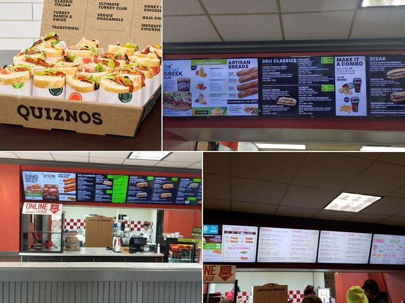 Quiznos Menu