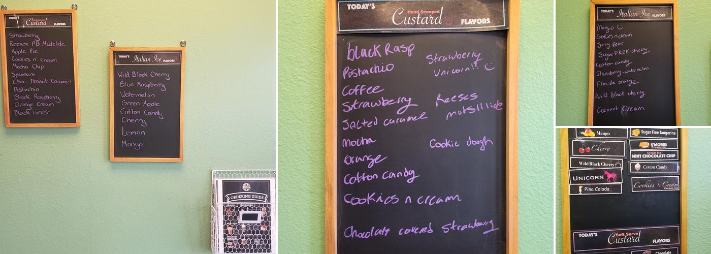 Rita's Italian Ice & Frozen Custard Menu