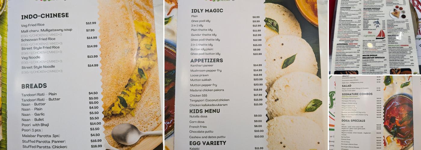 Magic Pepper Menu