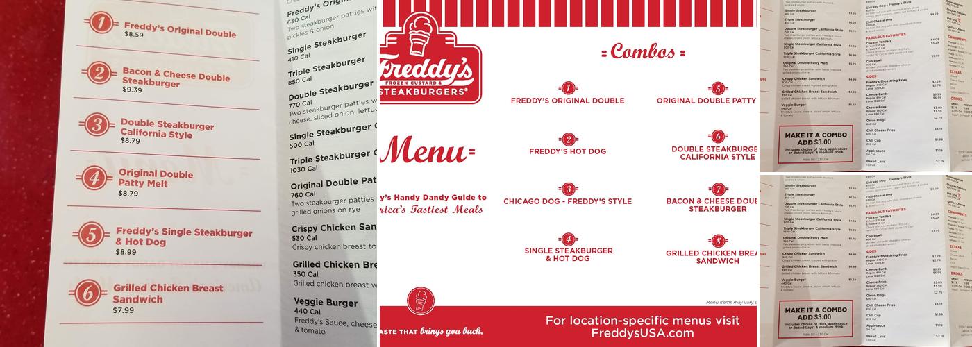 Freddy's Frozen Custard & Steakburgers Menu