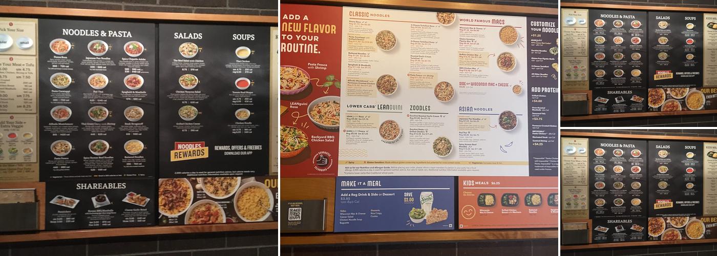 Noodles and Company Menu