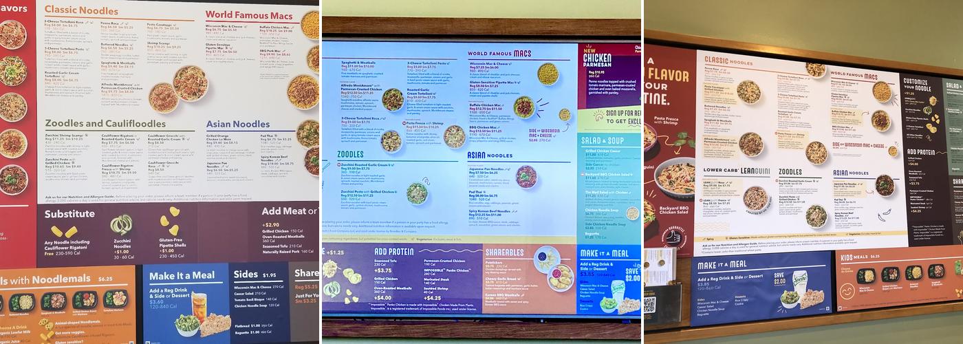 Noodles and Company Menu