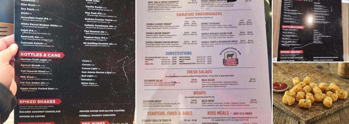 Smashburger Menu