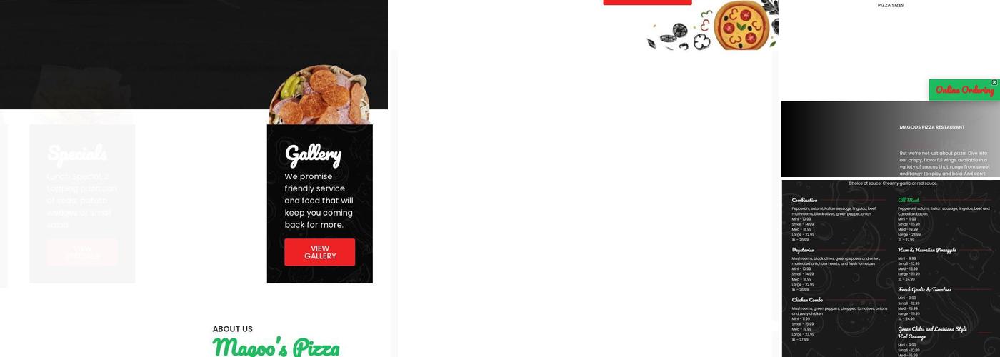 Magoo's Pizza Menu
