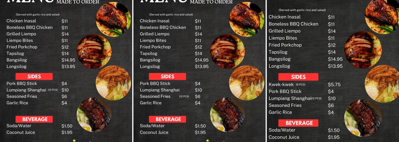 MT Bites Menu