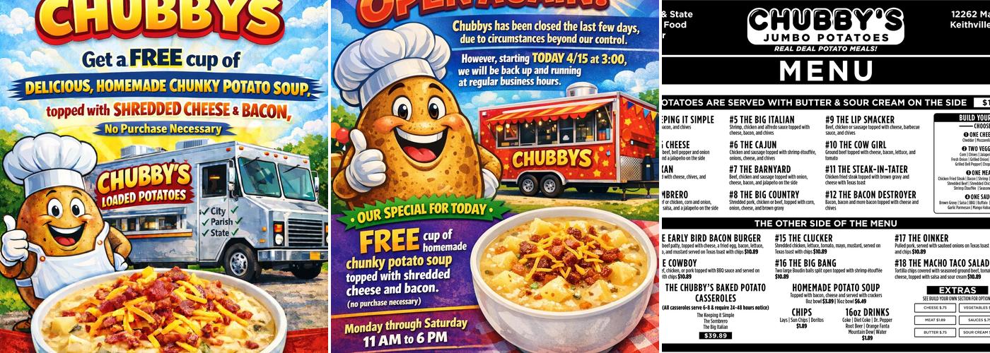 Chubbys Menu
