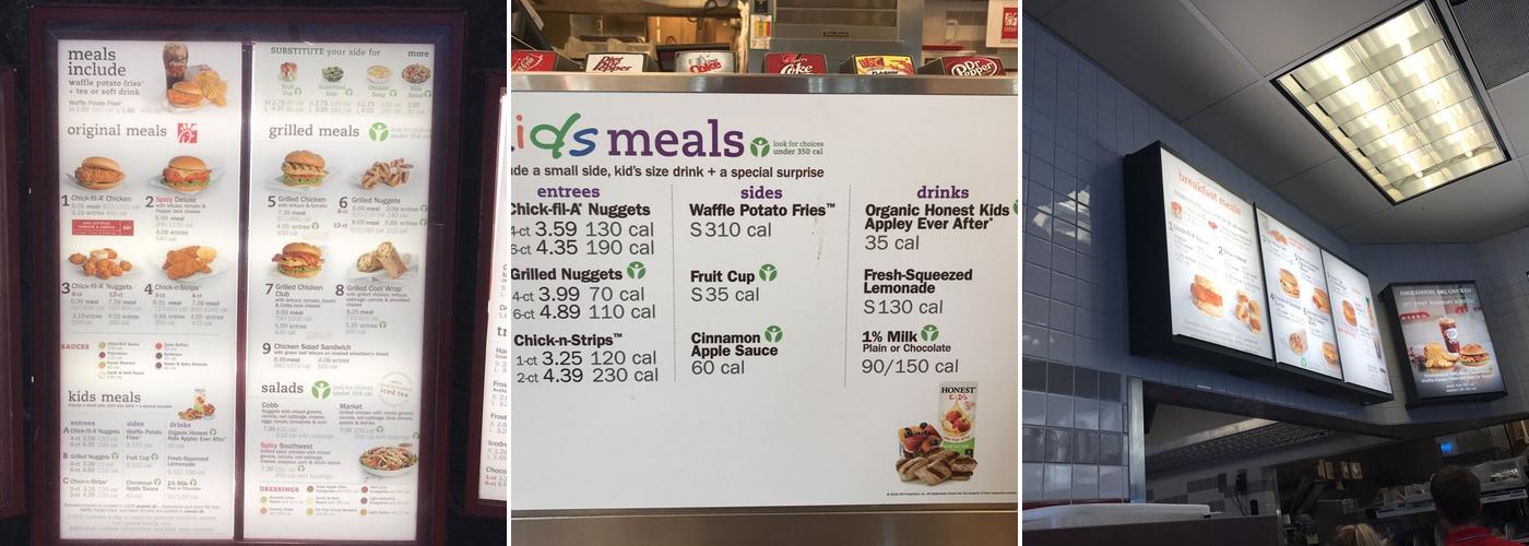 Chick-fil-A Menu