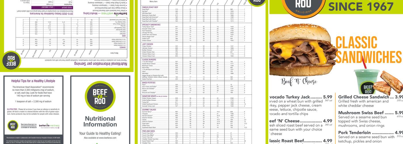 Beef a Roo Menu