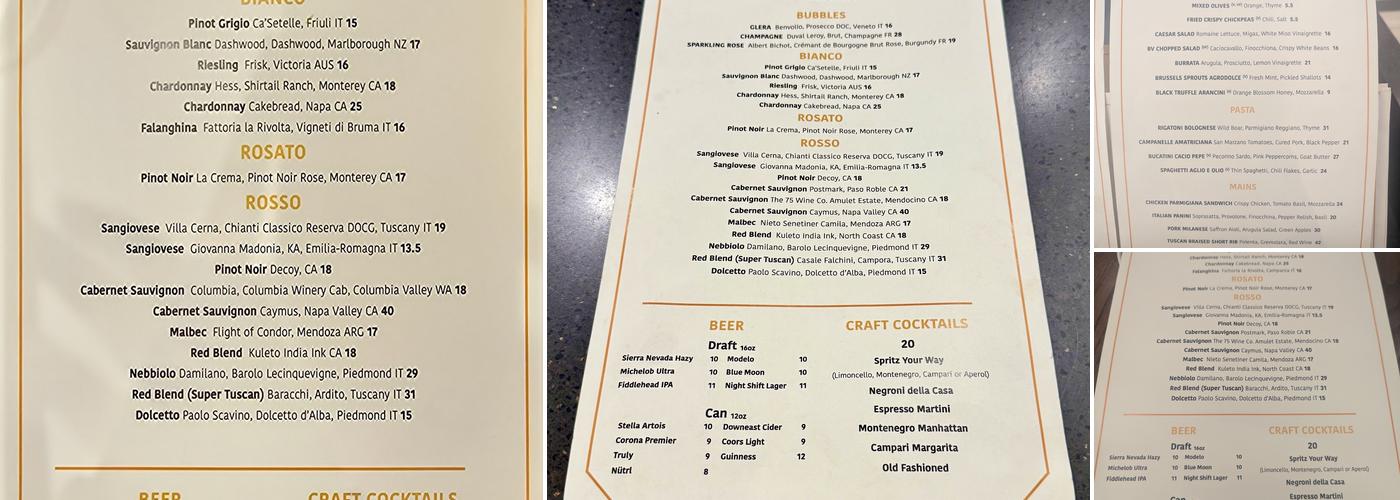 Fox & Flight Menu