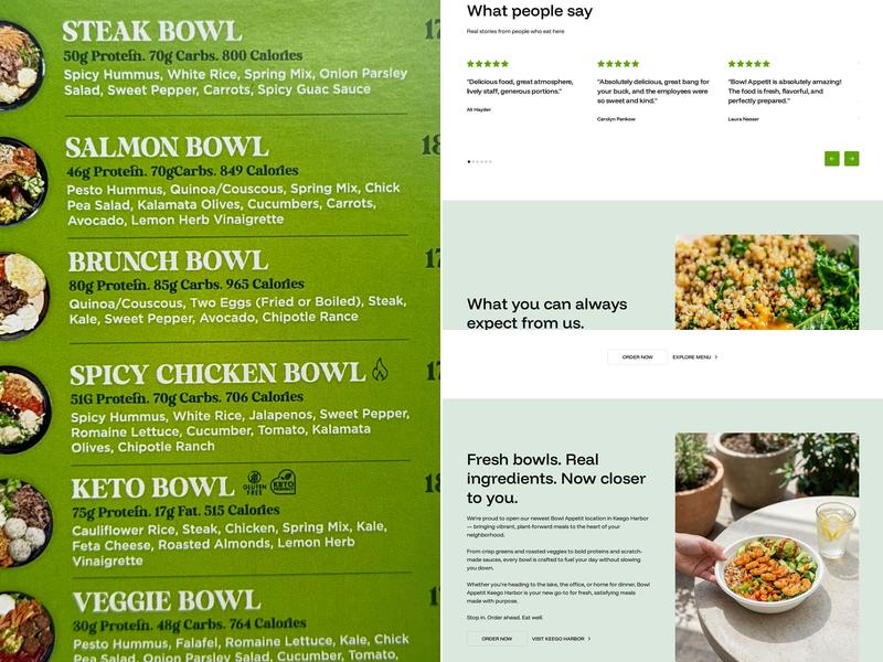Bowl Appetit Menu