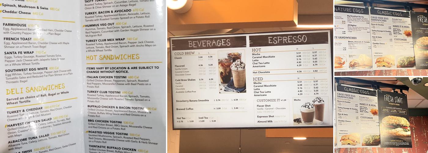 Einstein Bros. Bagels Menu
