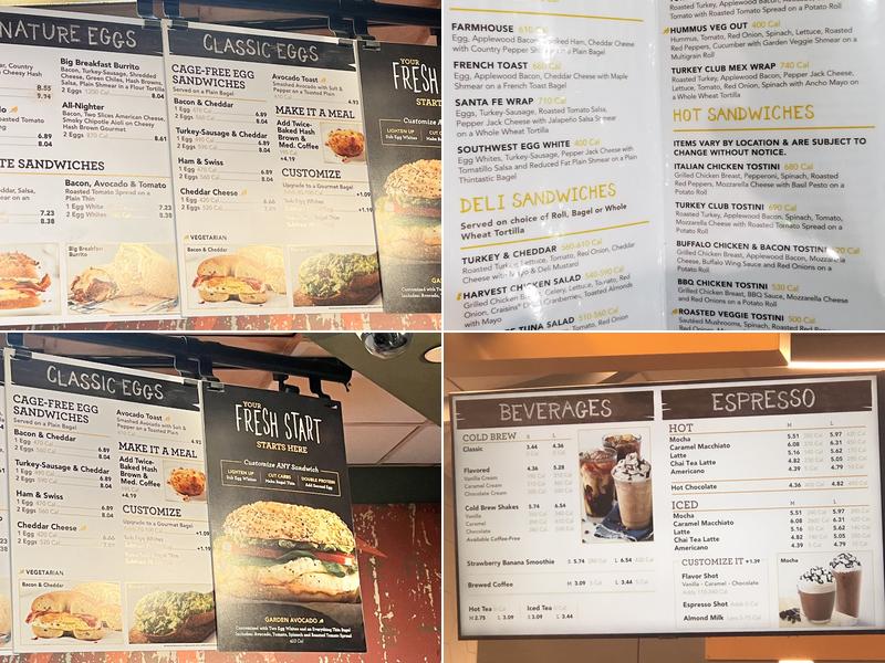 Einstein Bros. Bagels Menu