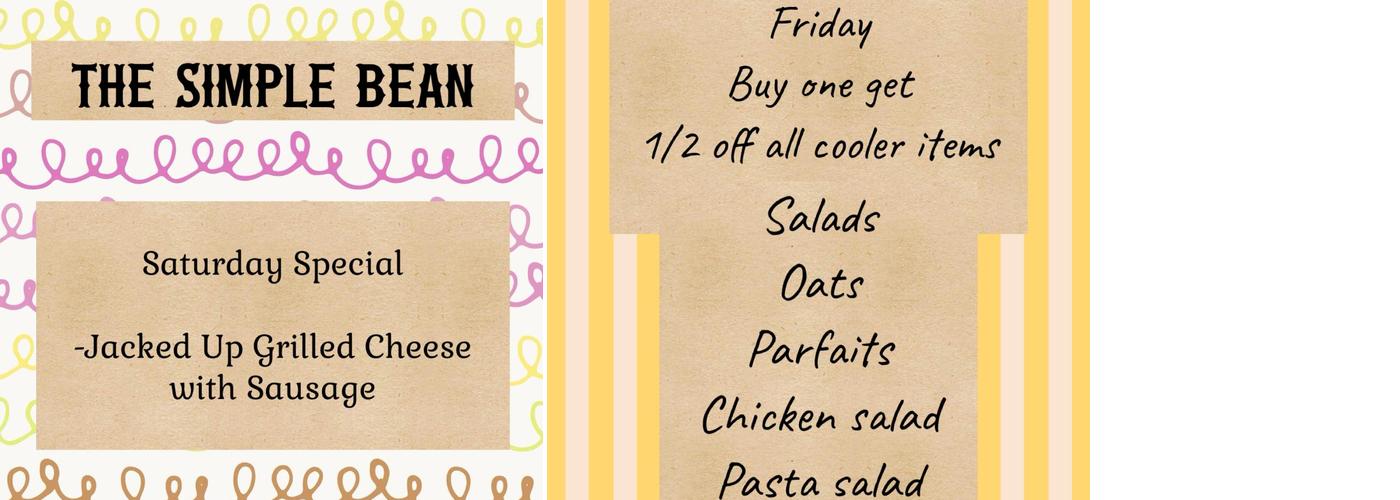 Simple Bean Menu