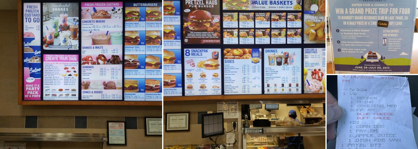 Culver’s Menu