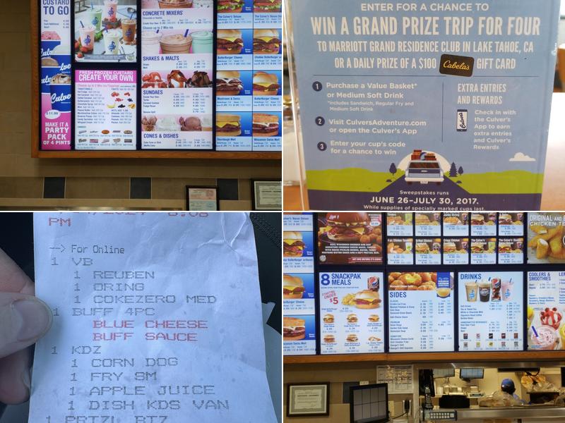 Culver’s Menu