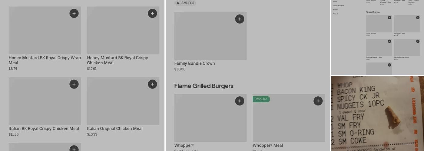 Burger King Menu