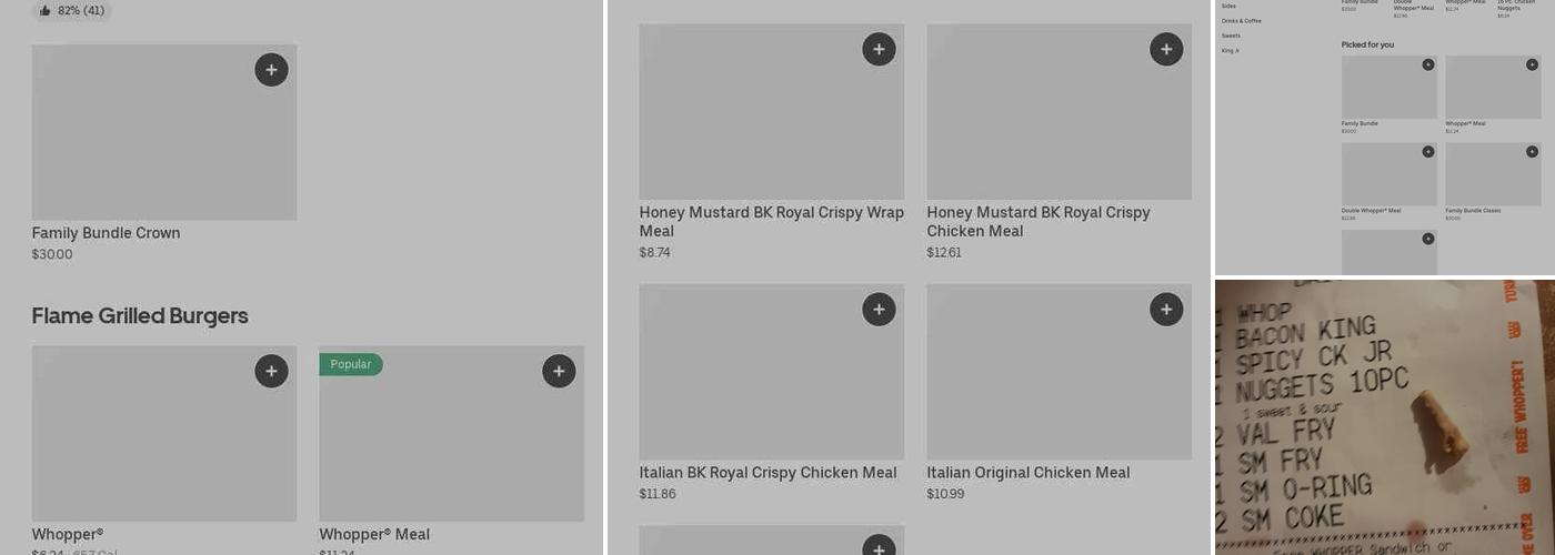 Burger King Menu