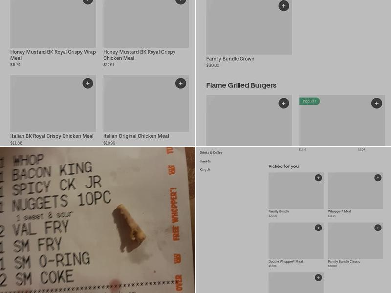 Burger King Menu