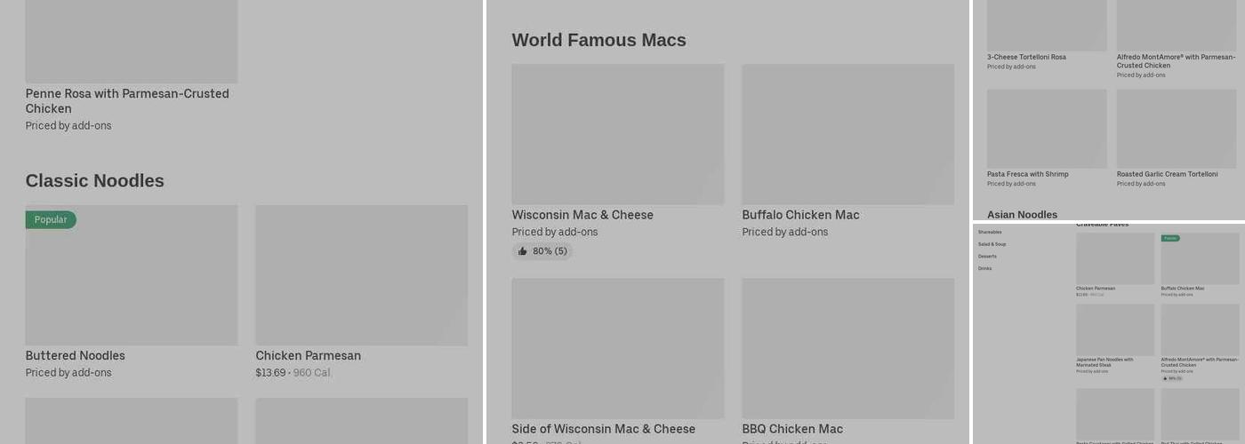 Noodles and Company Menu