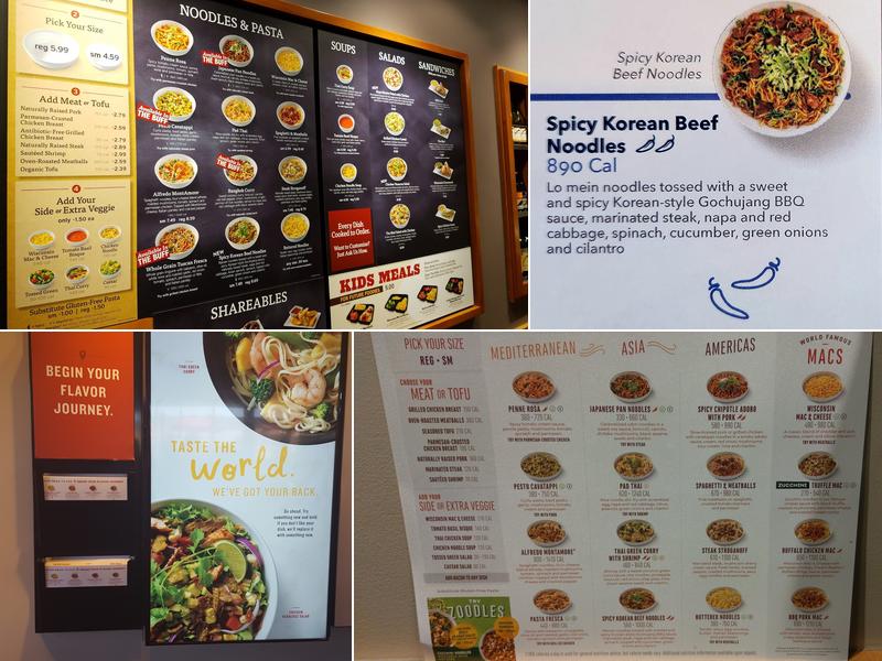 Noodles and Company Menu