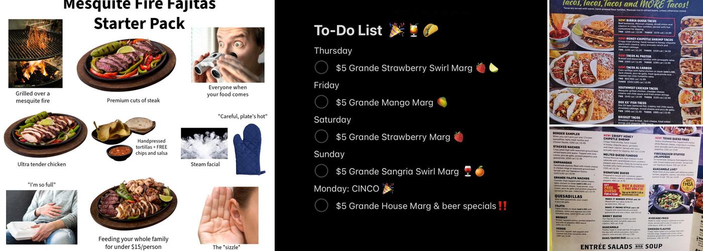 On The Border Mexican Grill & Cantina Menu