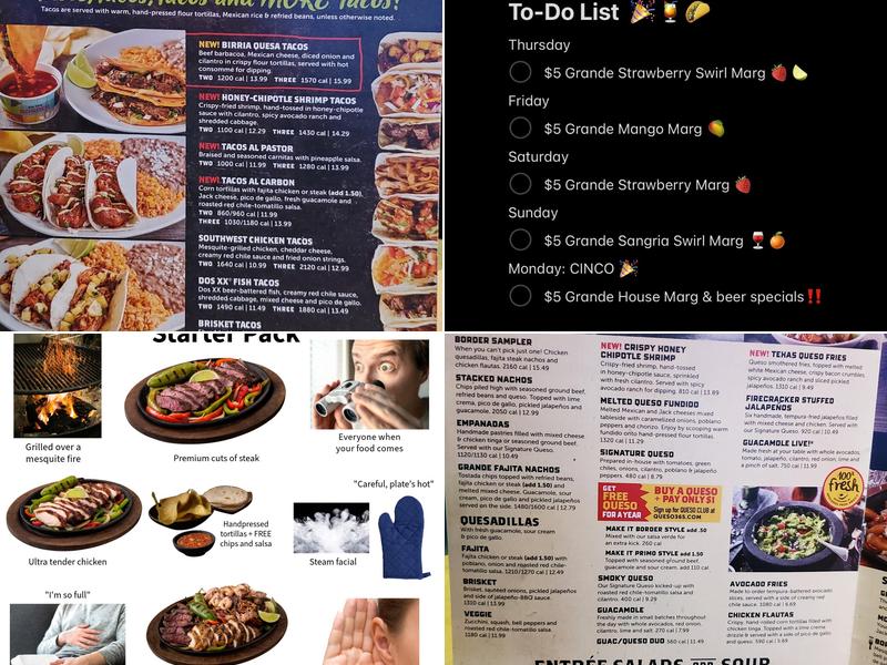 On The Border Mexican Grill & Cantina Menu