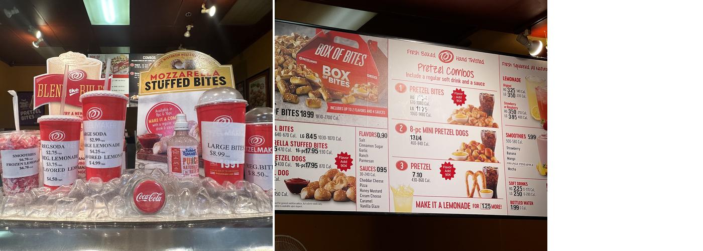 Pretzelmaker Menu
