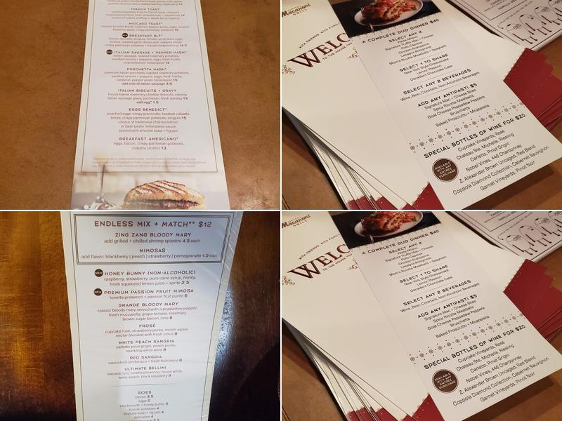 Romano's Macaroni Grill Menu