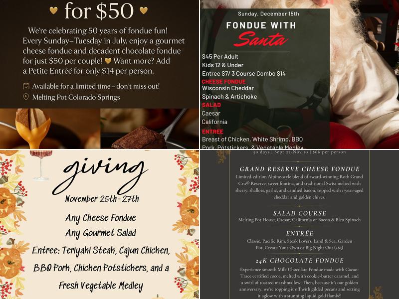 The Melting Pot Menu