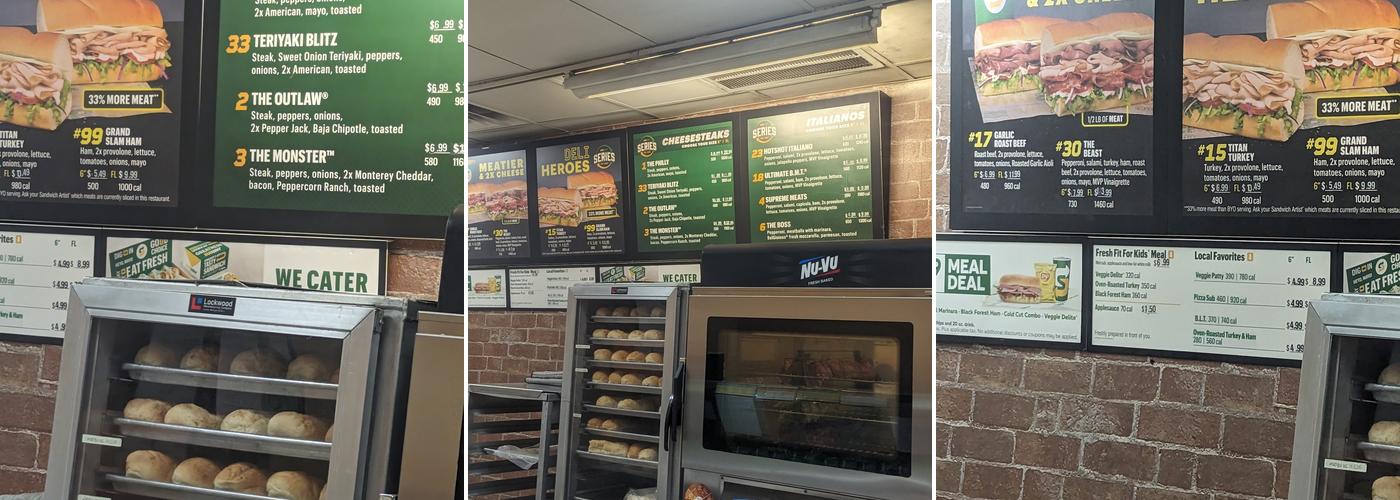 Subway Menu
