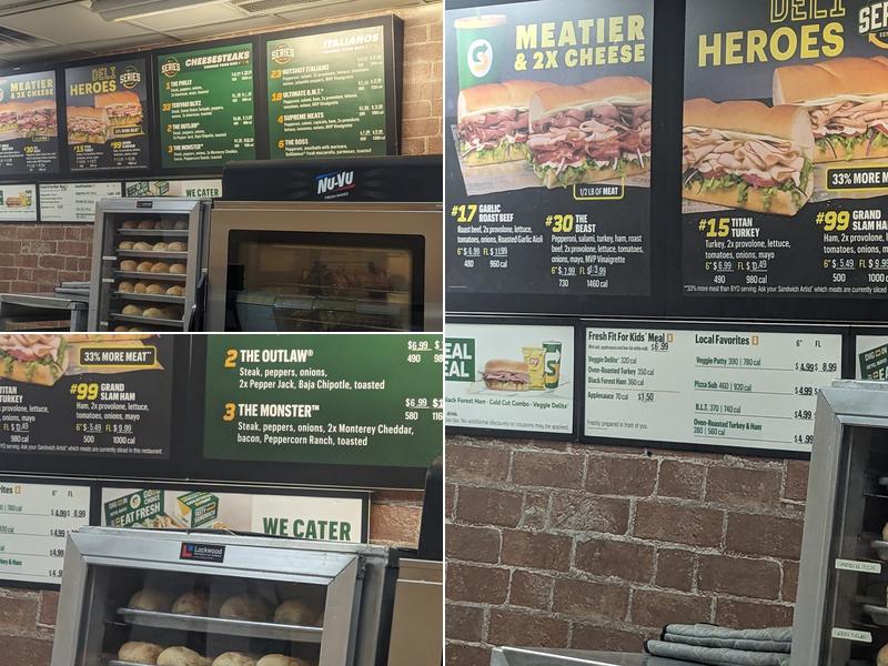 Subway Menu