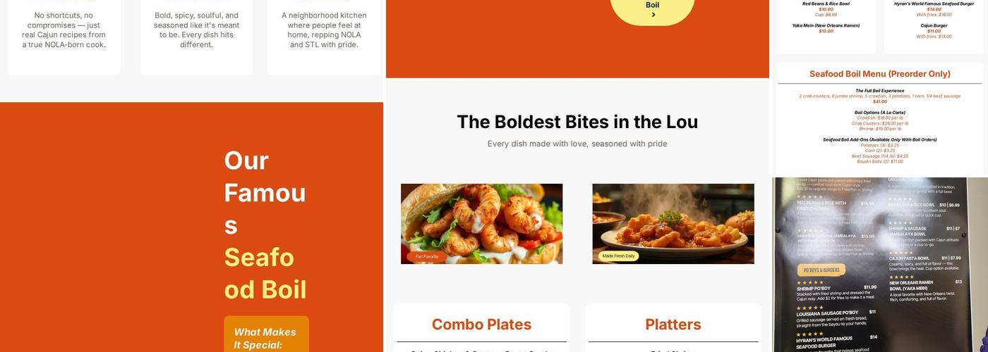 Cajun Kitchen Menu