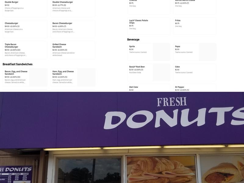Fresh Donuts Menu