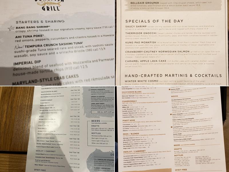 Bonefish Grill Menu