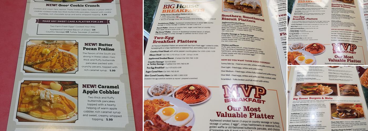 Huddle House Menu