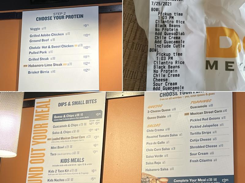 QDOBA Mexican Eats Menu