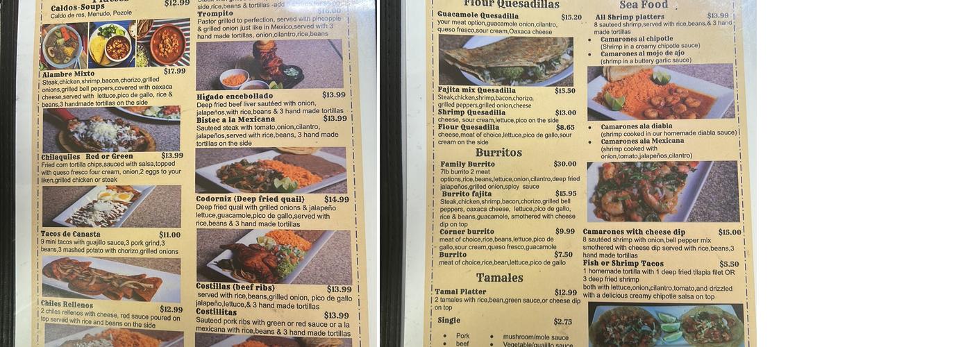 Mexican Corner 2 Menu